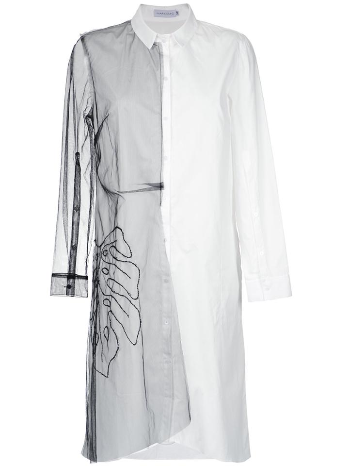 Mara Mac Tulle Panel Shirt Dress - Unavailable