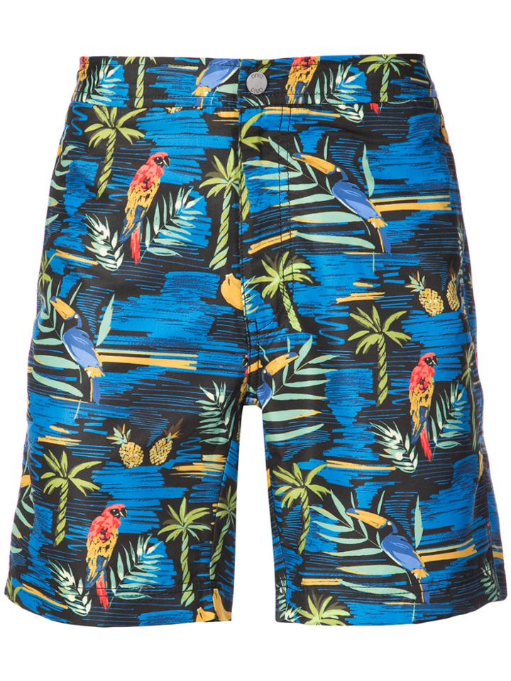 Onia Calder 7.5 Tropical Swim Trunks - Blue