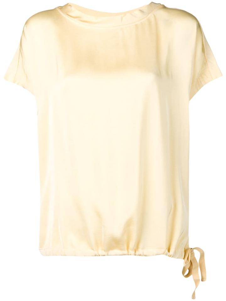 Semicouture Knot Hem T-shirt - Yellow