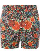 Gucci Floral Track Shorts, Men's, Size: 48, Black, Silk