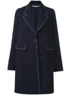 Stella Mccartney Marcelline Coat, Women's, Size: 40, Blue, Cotton/spandex/elastane/viscose/wool