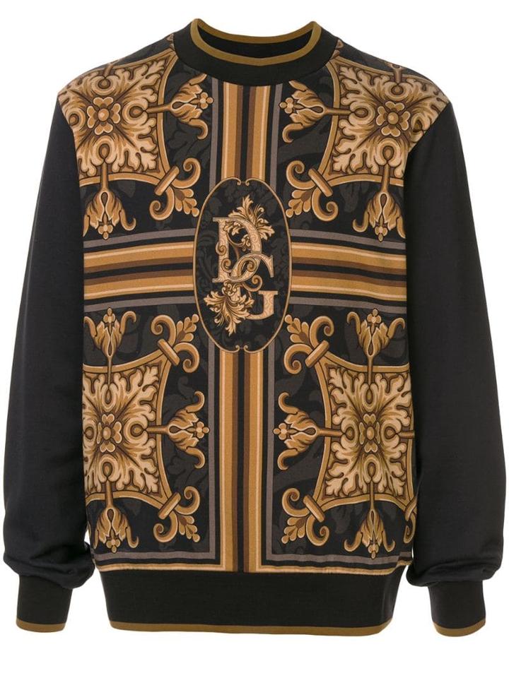 Dolce & Gabbana Printed Sweater - Black