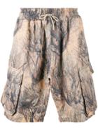 Yeezy - Elasticated Print Shorts - Unisex - Cotton - M, Brown, Cotton