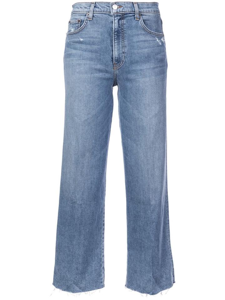 Reformation Stretch Flood Jeans - Blue