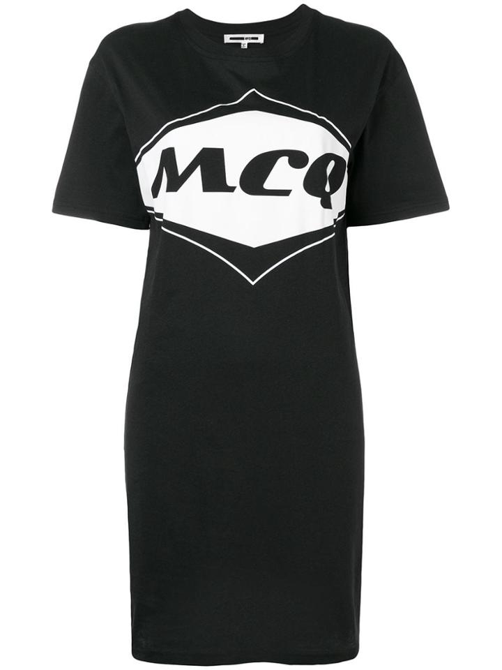 Mcq Alexander Mcqueen Logo T-shirt Dress - Black