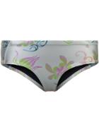 Cynthia Rowley Cascai Printed Glideskin Bikini Briefs - Grey