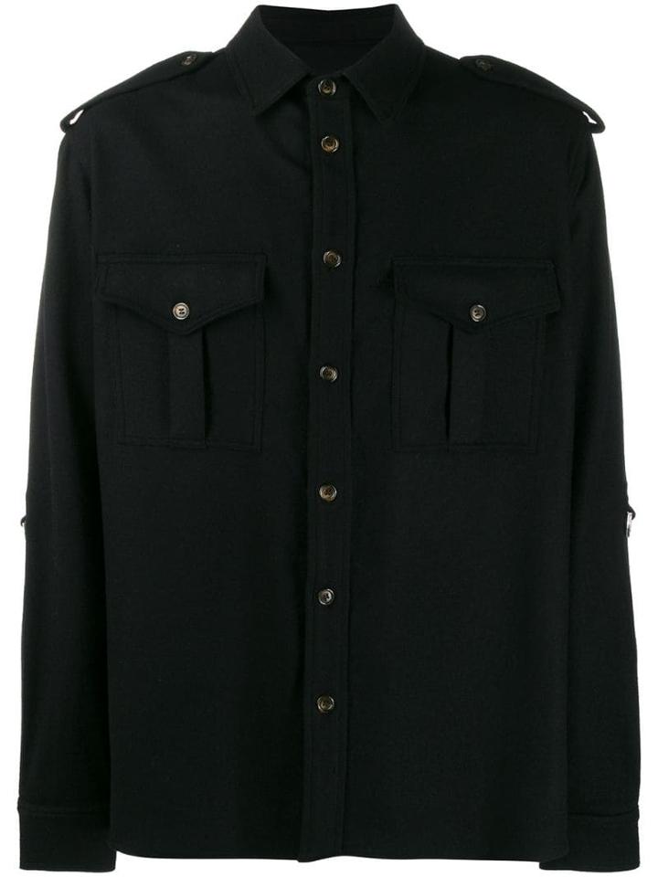 Ih Nom Uh Nit Double Chest Pocket Shirt - Black