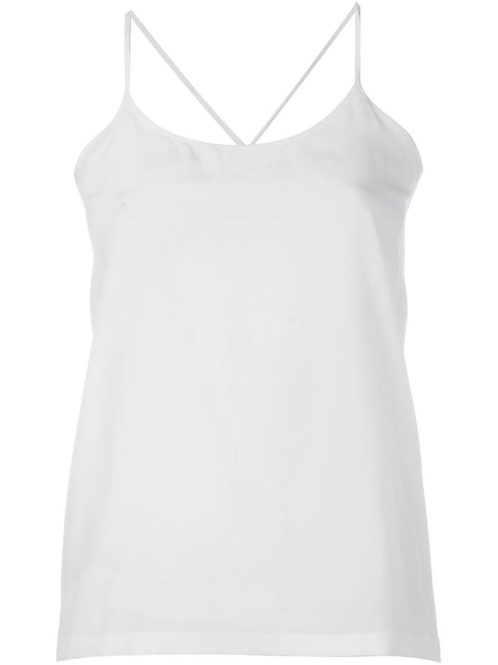 Christian Wijnants Tigra Crossback Strap Tank Top, Women's, Size: 38, Nude/neutrals, Silk Crepe