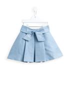 Mi Mi Sol Bow Detail Pleated Skirt, Girl's, Size: 10 Yrs, Blue