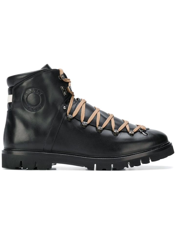 Bally Lace-up Ankle Boots - Black