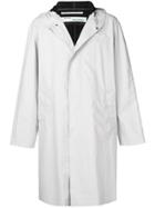 Off-white Oversized Hooded Raincoat - Grey