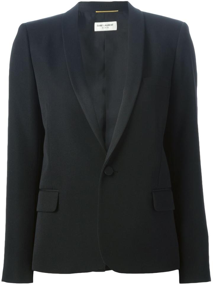 Saint Laurent Shawl Lapel Classic Blazer - Black