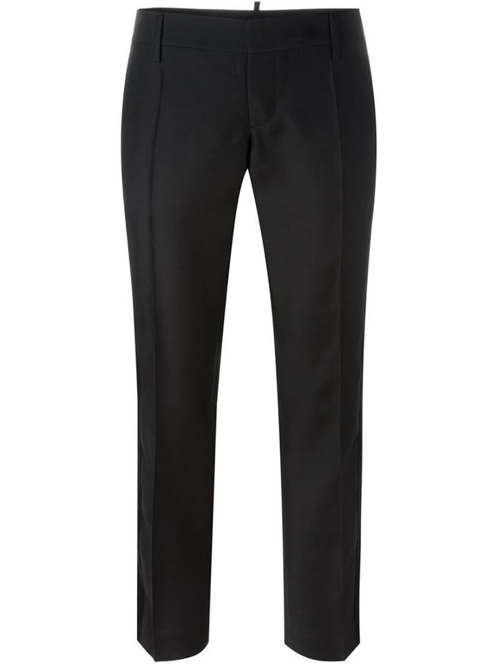 Dsquared2 'eliza Betty' Trousers, Women's, Size: 42, Black, Silk/polyester/virgin Wool