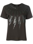 Neil Barrett Lightning Bolt T-shirt - Brown