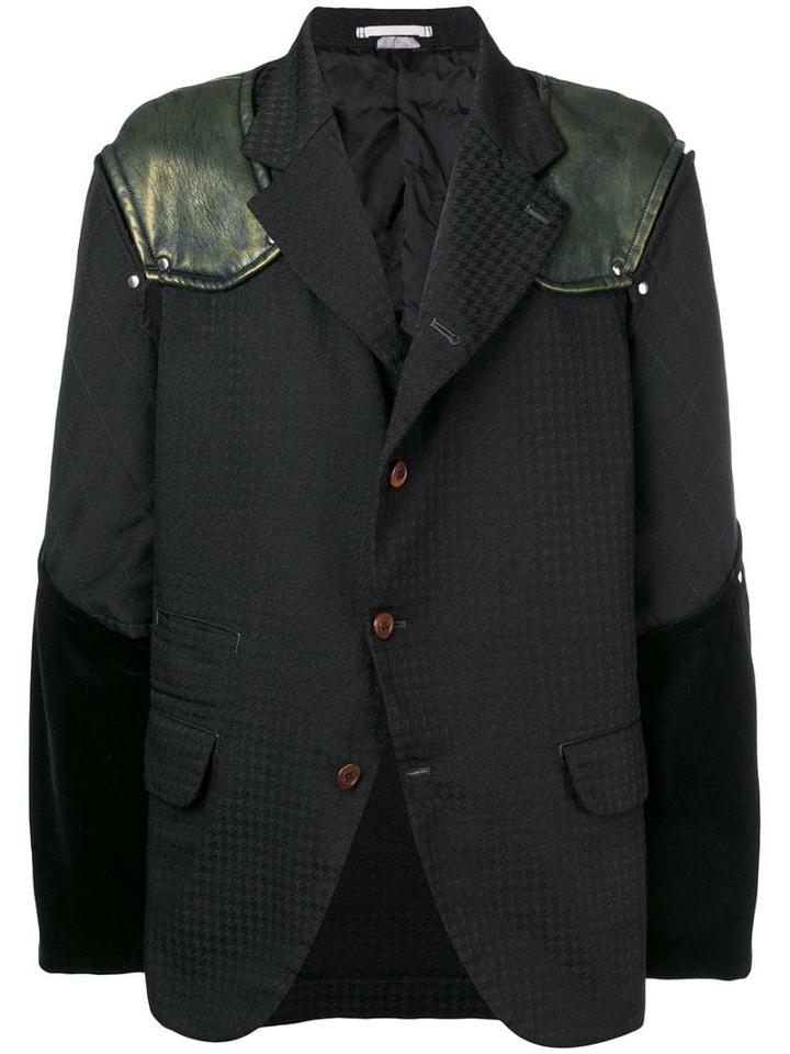 Comme Des Garçons Pre-owned Mixed Fabric Blazer - Black