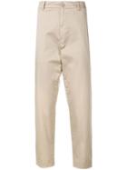 Dondup Straight Cropped Trousers - Neutrals