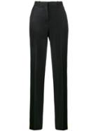 Givenchy - Tailored Trousers With Yellow Side Stripe - Women - Silk/acetate/wool - 42, Black, Silk/acetate/wool
