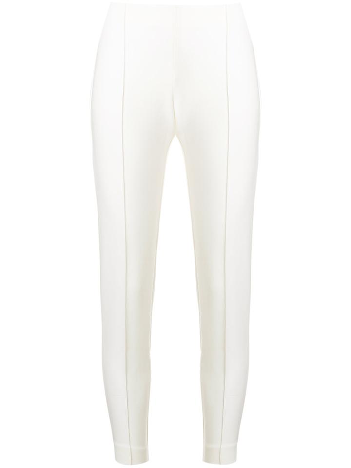 Le Tricot Perugia Cropped Fitted Trousers - White