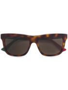 Gucci Eyewear Tortoiseshell-effect Sunglasses - Brown