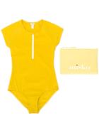 Miska Paris Teen Short Sleeve Swimsuit - Yellow