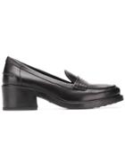 Tod's Mocassin Heeled Loafers - Black