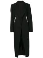 Yohji Yamamoto Pleated Back Coat - Black