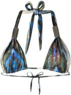 Mona - 'amitola' Reversible Bikini Top - Women - Polyester/spandex/elastane - S, Women's, Green, Polyester/spandex/elastane