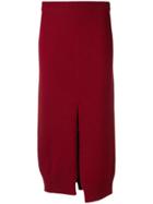 Mrz Front Split Skirt - Red