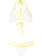 Sian Swimwear Triangle Bikini Set - Yellow & Orange