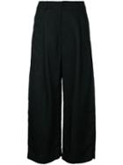 Studio Nicholson - Cropped Trousers - Women - Linen/flax/viscose - 1, Black, Linen/flax/viscose