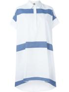 I M Isola Marras Striped Shirt Dress, Women's, Size: 38, White, Cotton