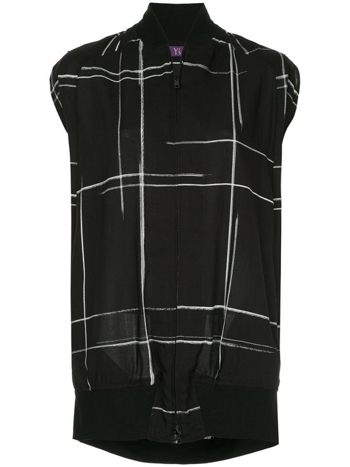 Y's Sleeveless Bomber Jacket - Black