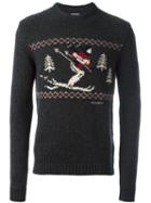 Woolrich Ski Intarsia Sweater, Men's, Size: Large, Grey, Polyamide/wool