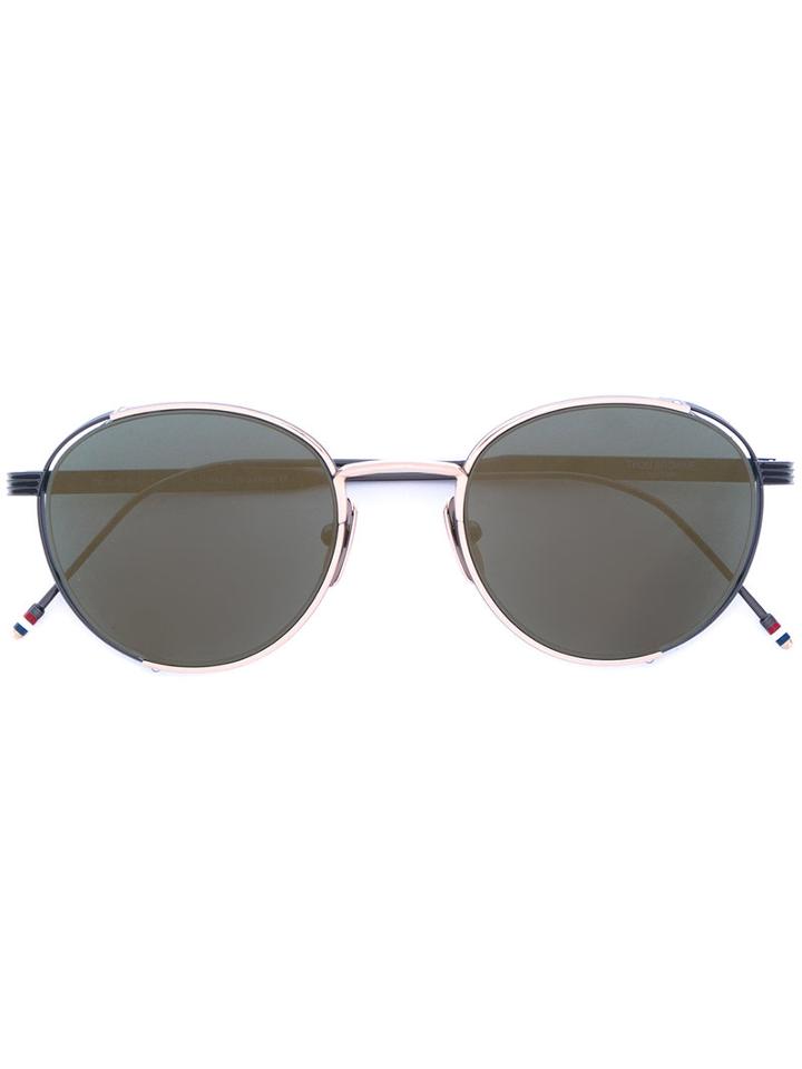 Thom Browne - Round Frame Sunglasses - Unisex - Metal (other) - 50, Grey, Metal (other)