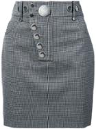 Alexander Wang Checked Fitted Mini Skirt - Grey