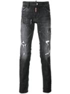 Dsquared2 - Distressed Slim Fit Jeans - Men - Cotton/spandex/elastane - 52, Black, Cotton/spandex/elastane