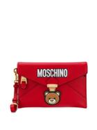 Moschino Teddy Bear Envelope Clutch - Red