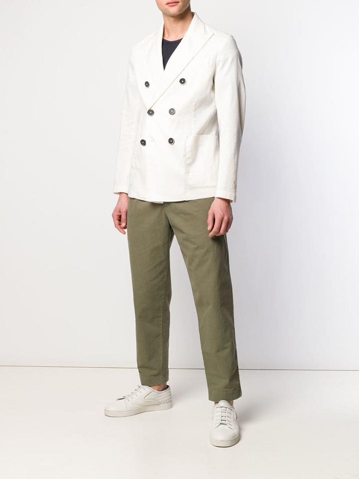 Barena Double Breasted Jacket - White