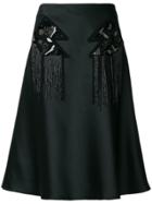 Versus A-line Sequin Panelled Skirt - Black