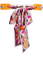 Emilio Pucci Scarf-detailed Belt - Yellow & Orange