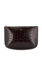 A.p.c. Croc Embossed Clutch Bag - Red