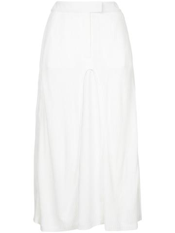 Elaidi Pleated Midi Skirt - White