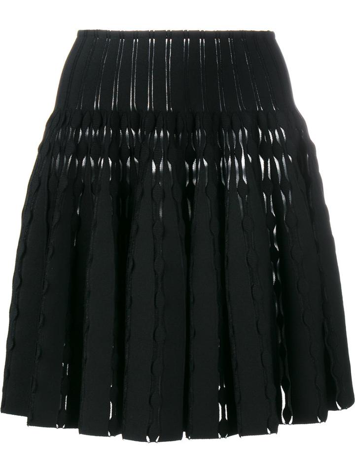 Alaïa Flared Mini Skirt, Women's, Size: 38, Black, Viscose/polyester/polyamide/spandex/elastane