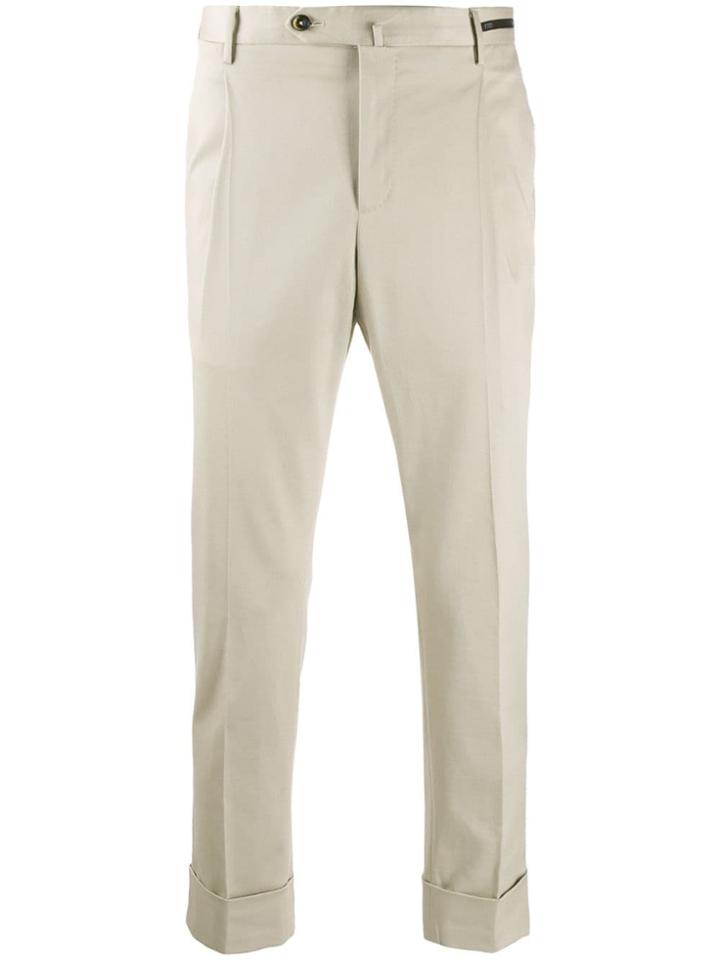 Pt01 Tapered Stretch Trousers - Neutrals