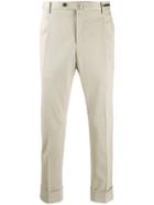 Pt01 Tapered Stretch Trousers - Neutrals