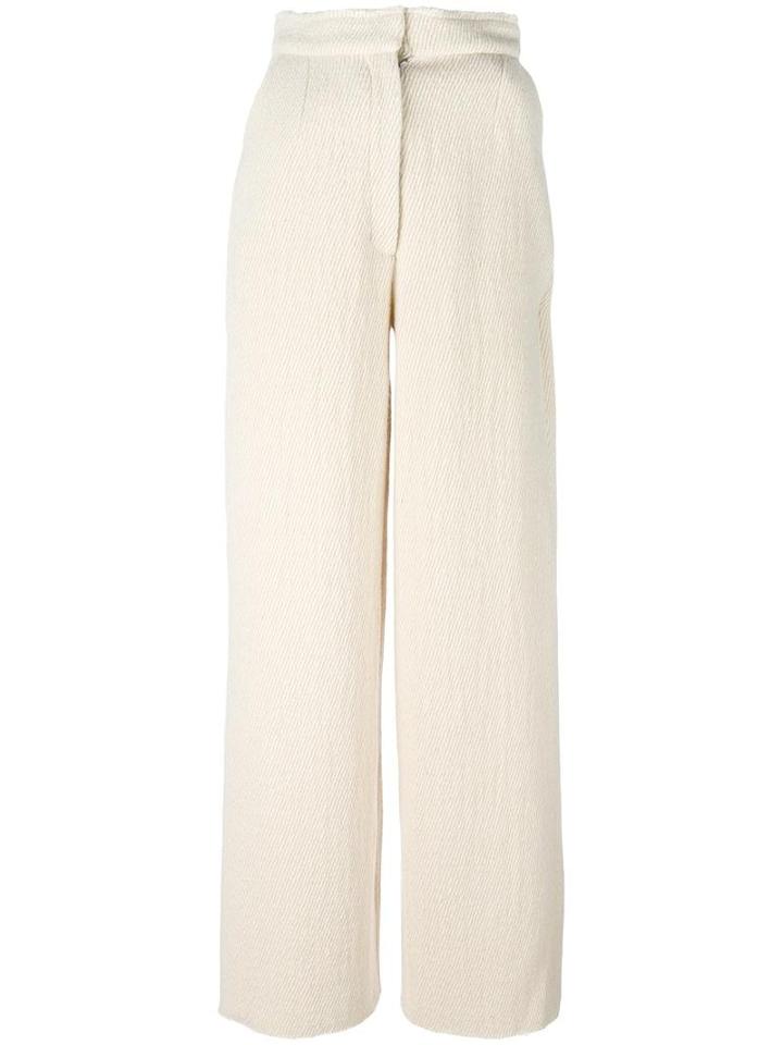 Charlie May 'johanna' Trousers, Women's, Size: 10, Nude/neutrals, Cotton/virgin Wool/alpaca