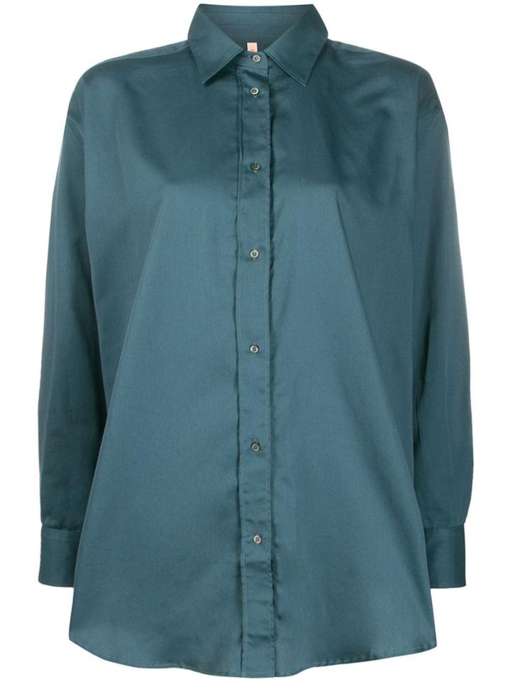 Indress Oversized Long-sleeved Shirt - Blue