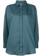 Indress Oversized Long-sleeved Shirt - Blue