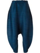 Pleats Please By Issey Miyake Crop Crotch Cropped Trousers