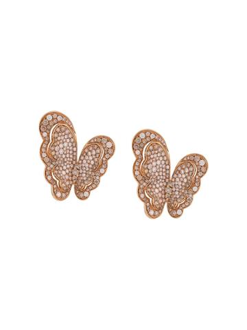 Pasquale Bruni 18kt Rose Gold Liberty Butterfly Diamond Earrings